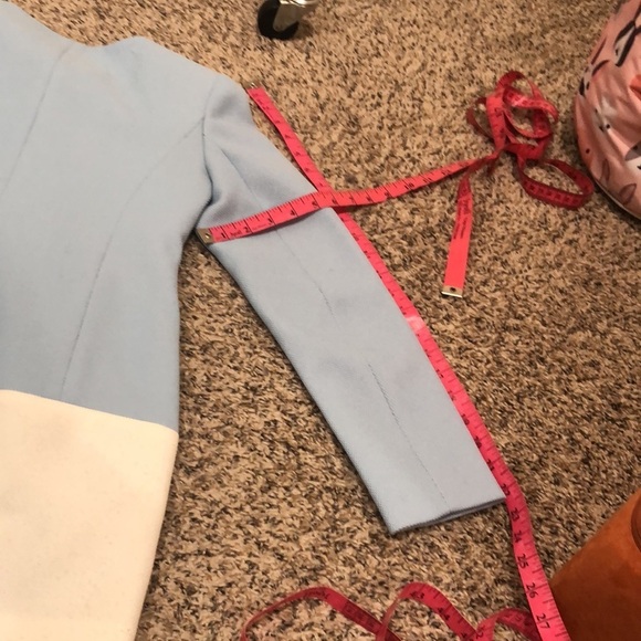 Vintage Jacket Size XS Pastel Blue Floral Embroidery - Picture 11 of 13